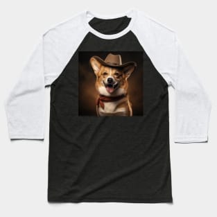 Cowboy Dog - Pembroke Welsh Corgi Baseball T-Shirt